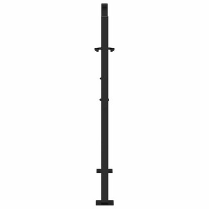 Cancello da giardino nero 100x100 cm in acciaio design ondulato | homemem39
