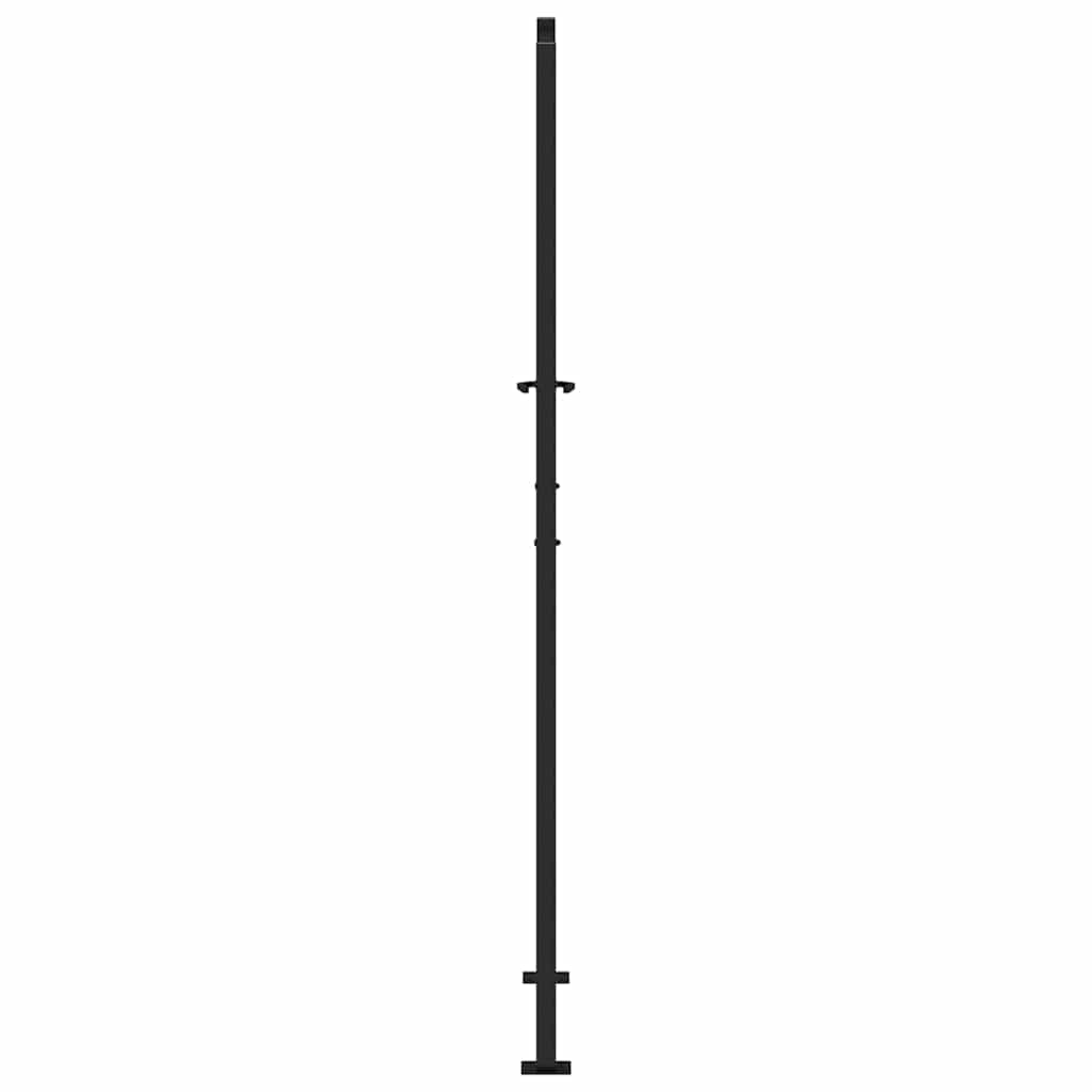 Cancello da giardino nero 100x200 cm in acciaio design ondulato | homemem39