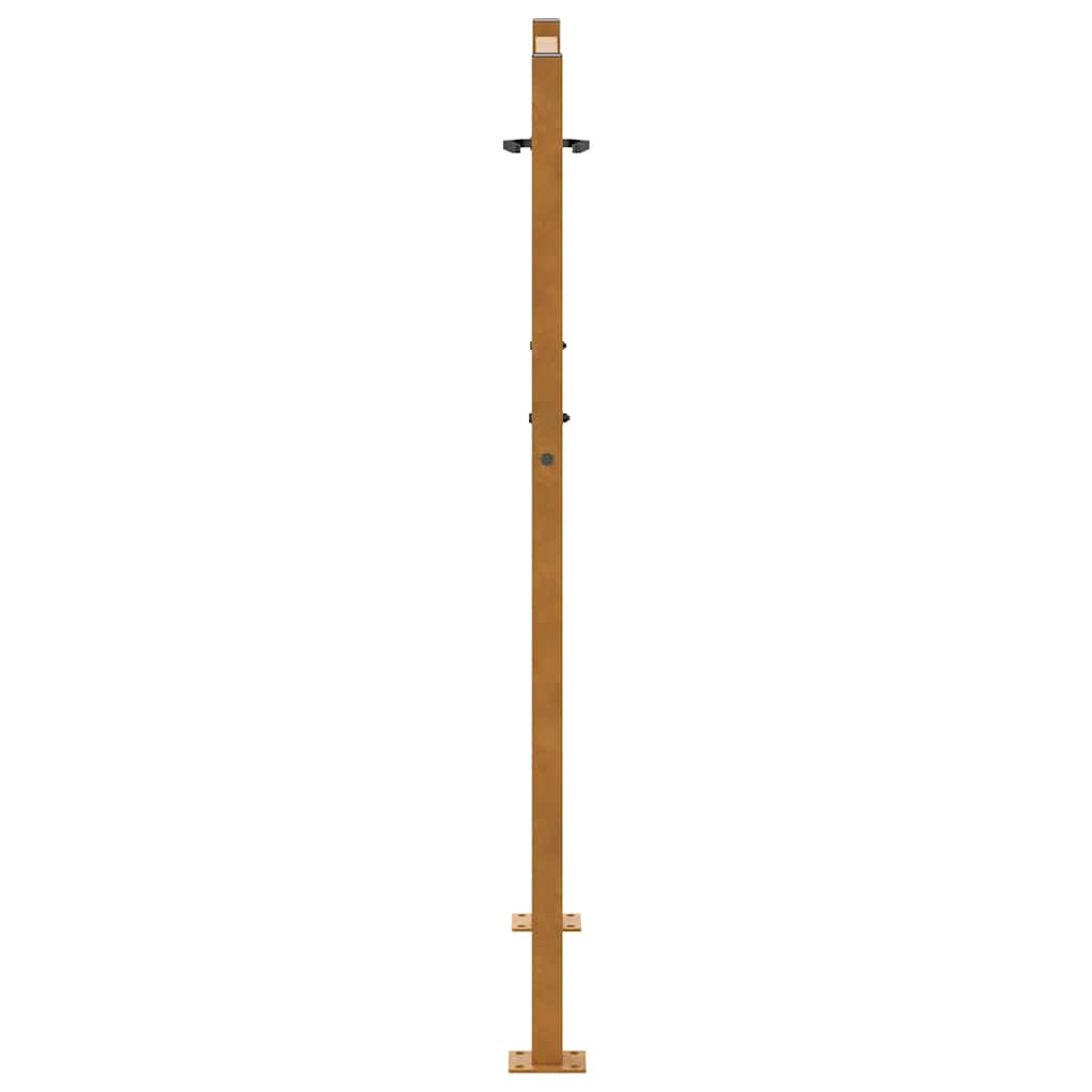 Cancello da giardino 100x125 cm in acciaio corten design ondulato | homemem39
