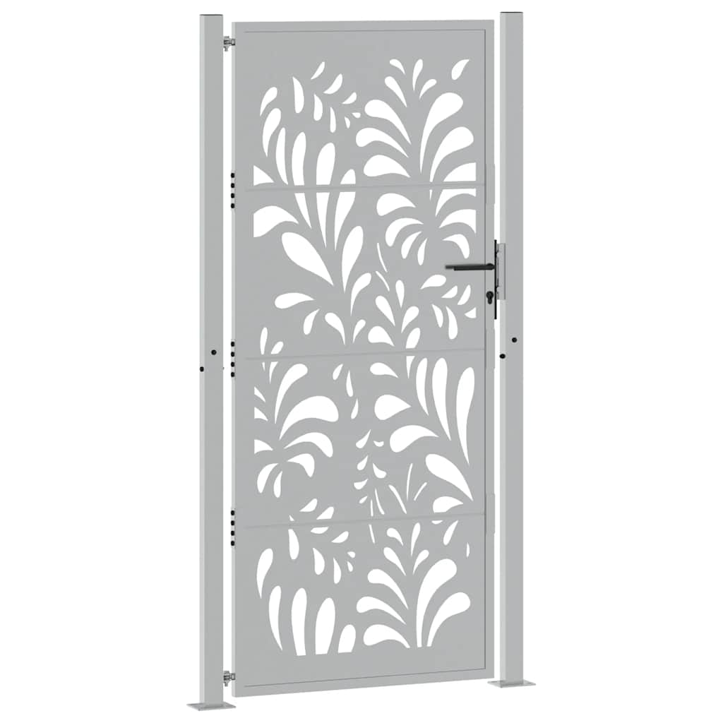 Cancello da giardino 100x200 cm in acciaio corten design ondulato | homemem39