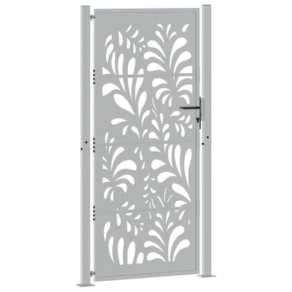 Cancello da giardino 100x200 cm in acciaio corten design ondulato | homemem39