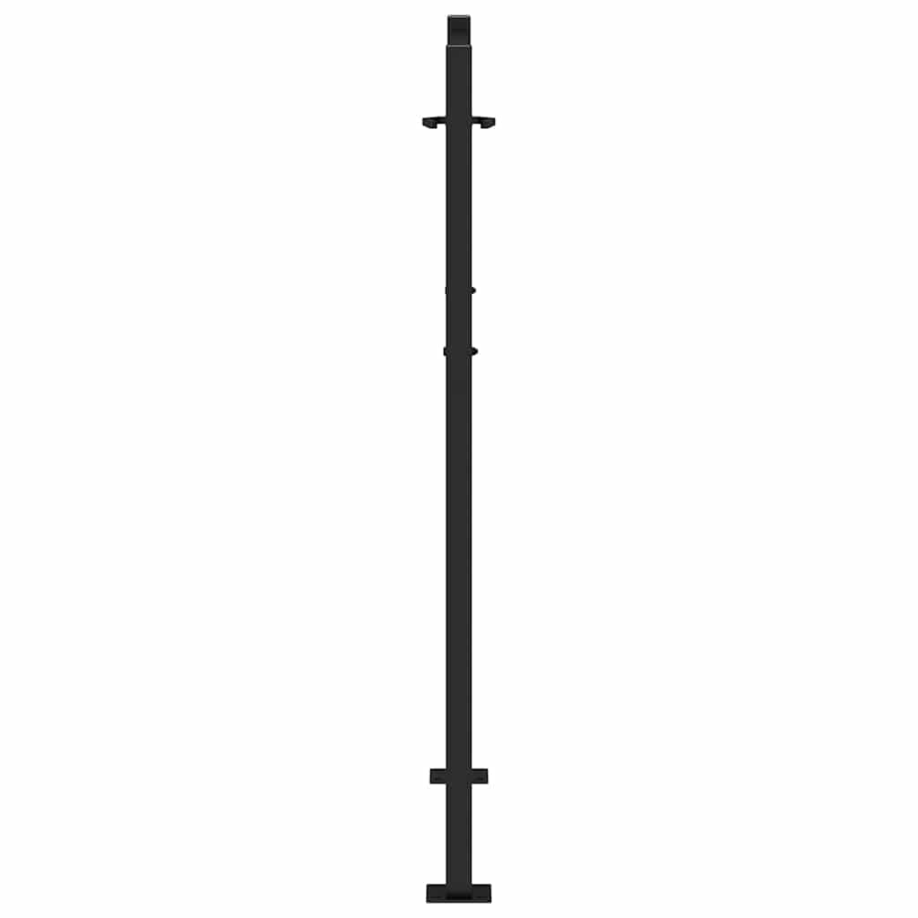 Cancello da giardino nero 100x125 cm in acciaio con design a traliccio | homemem39
