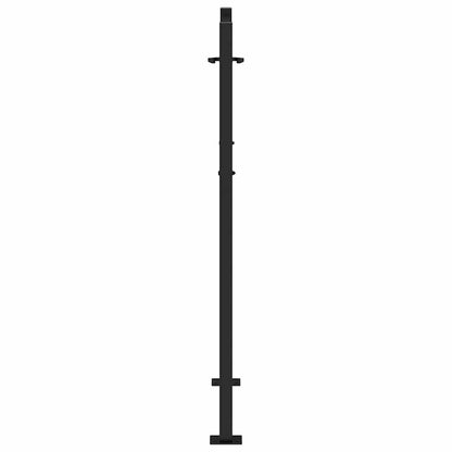 Cancello da giardino nero 100x125 cm in acciaio con design a traliccio | homemem39