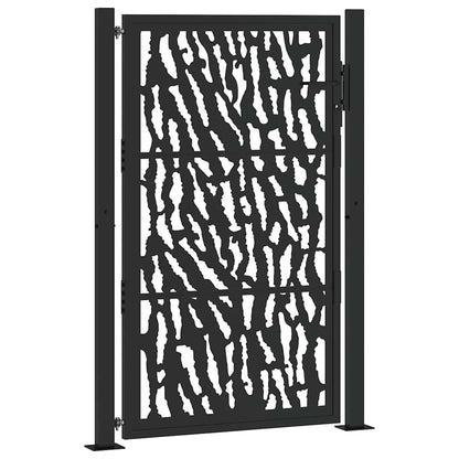 Cancello da giardino nero 100x150 cm in acciaio con design a traliccio | homemem39