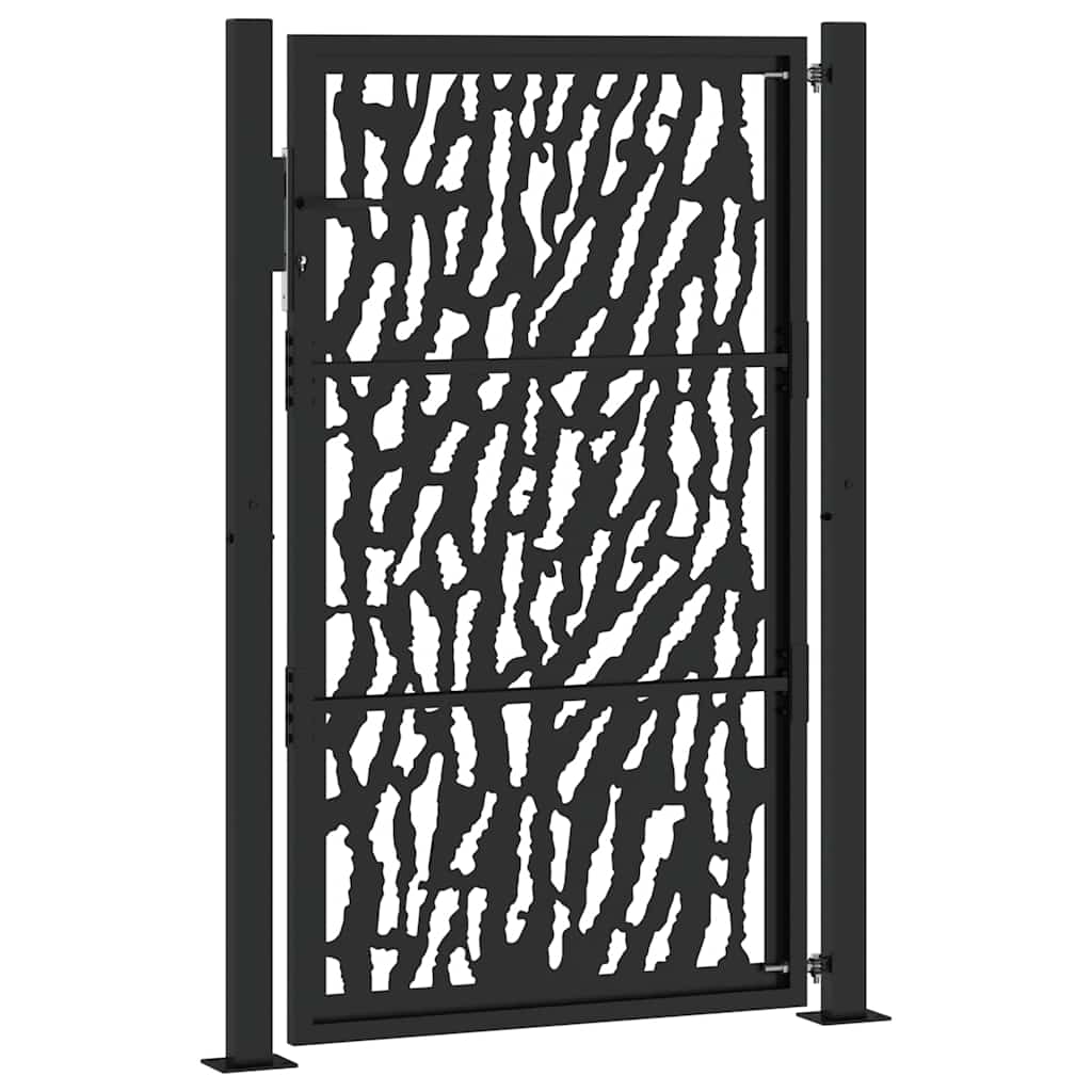 Cancello da giardino nero 100x150 cm in acciaio con design a traliccio | homemem39