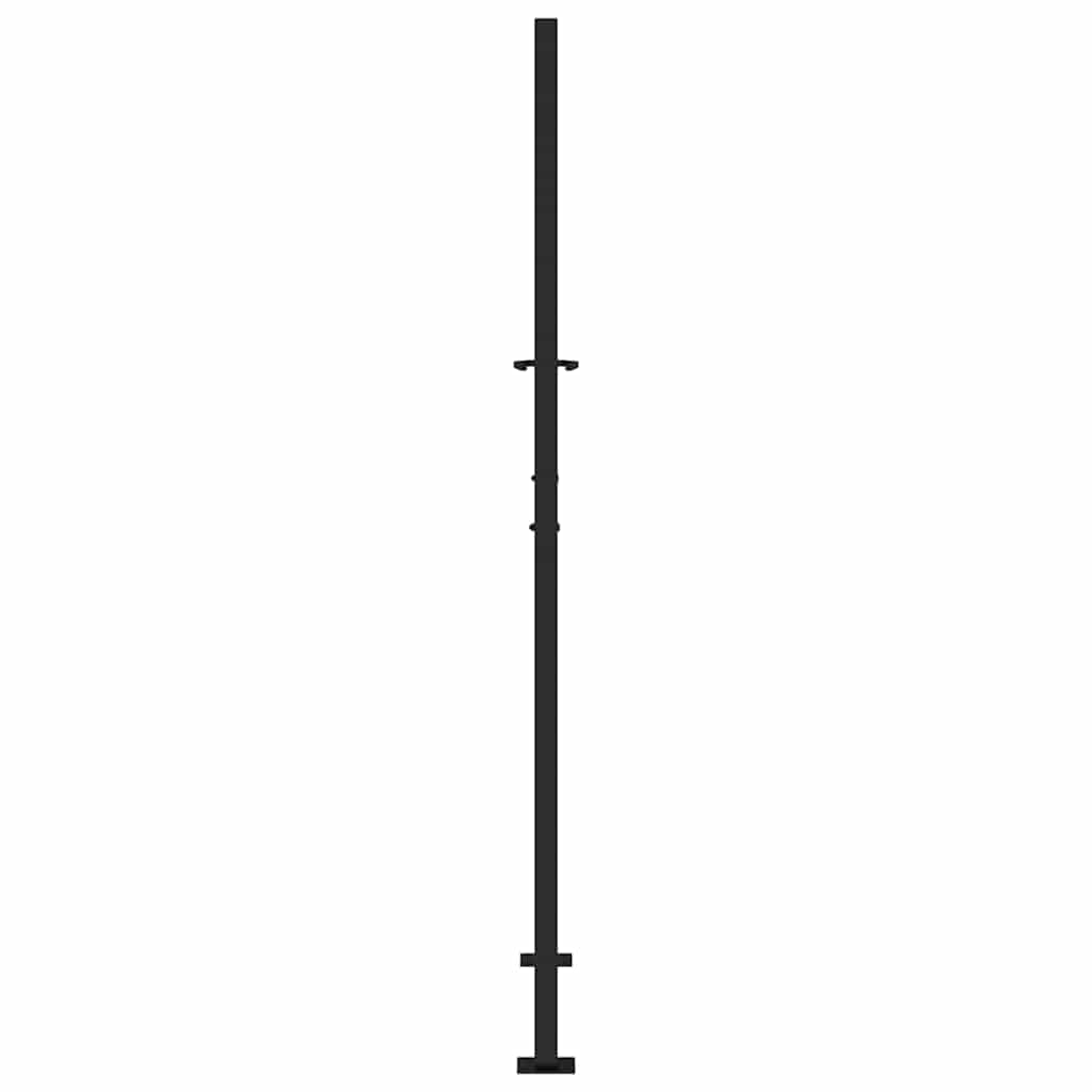 Cancello da giardino nero 100x175 cm in acciaio con design a traliccio | homemem39