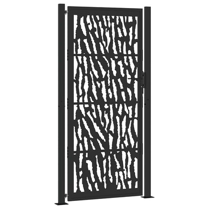 Cancello da giardino nero 100x200 cm in acciaio con design a traliccio | homemem39
