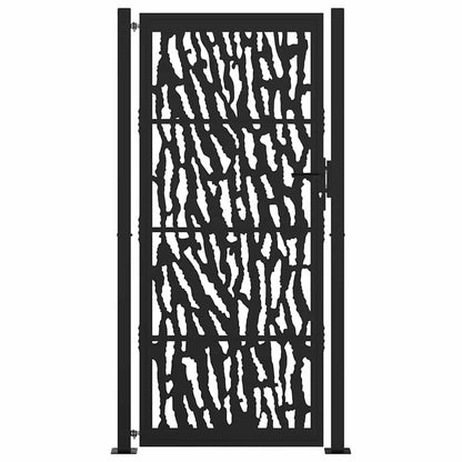 Cancello da giardino nero 100x200 cm in acciaio con design a traliccio | homemem39