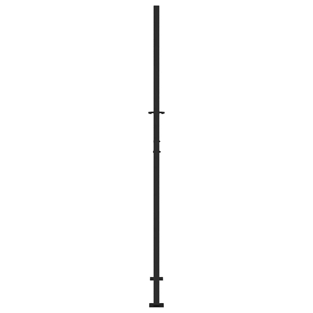 Cancello da giardino nero 100x200 cm in acciaio con design a traliccio | homemem39