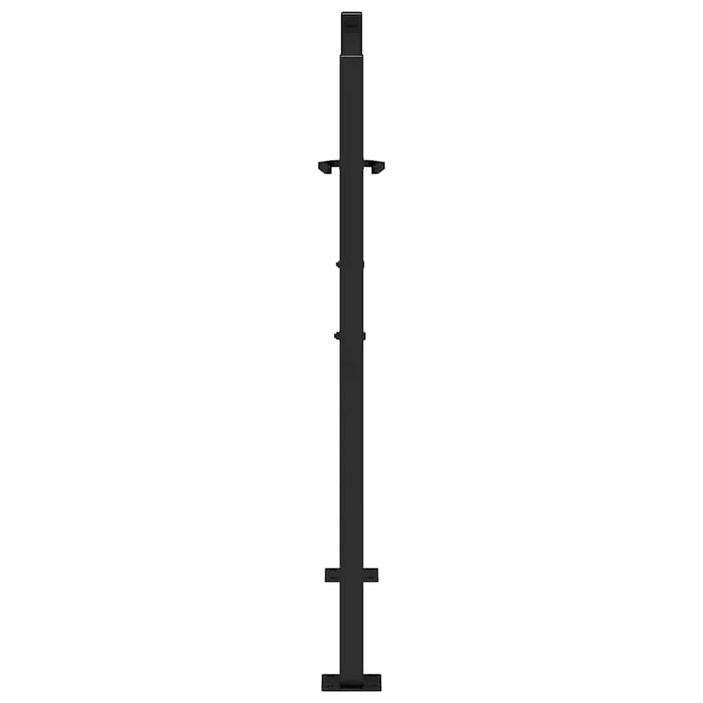 Cancello da giardino nero 100x100 cm in acciaio con design a fiamma | homemem39