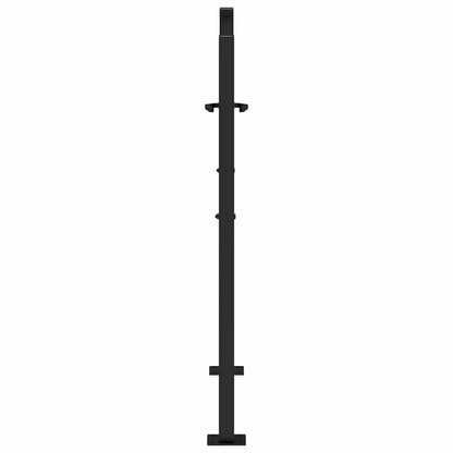 Cancello da giardino nero 100x100 cm in acciaio con design a fiamma | homemem39