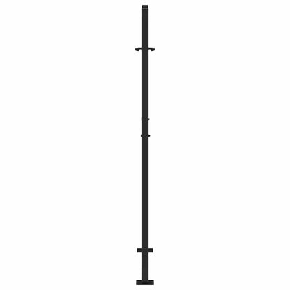 Cancello da giardino nero 100x150 cm in acciaio con design a fiamma | homemem39
