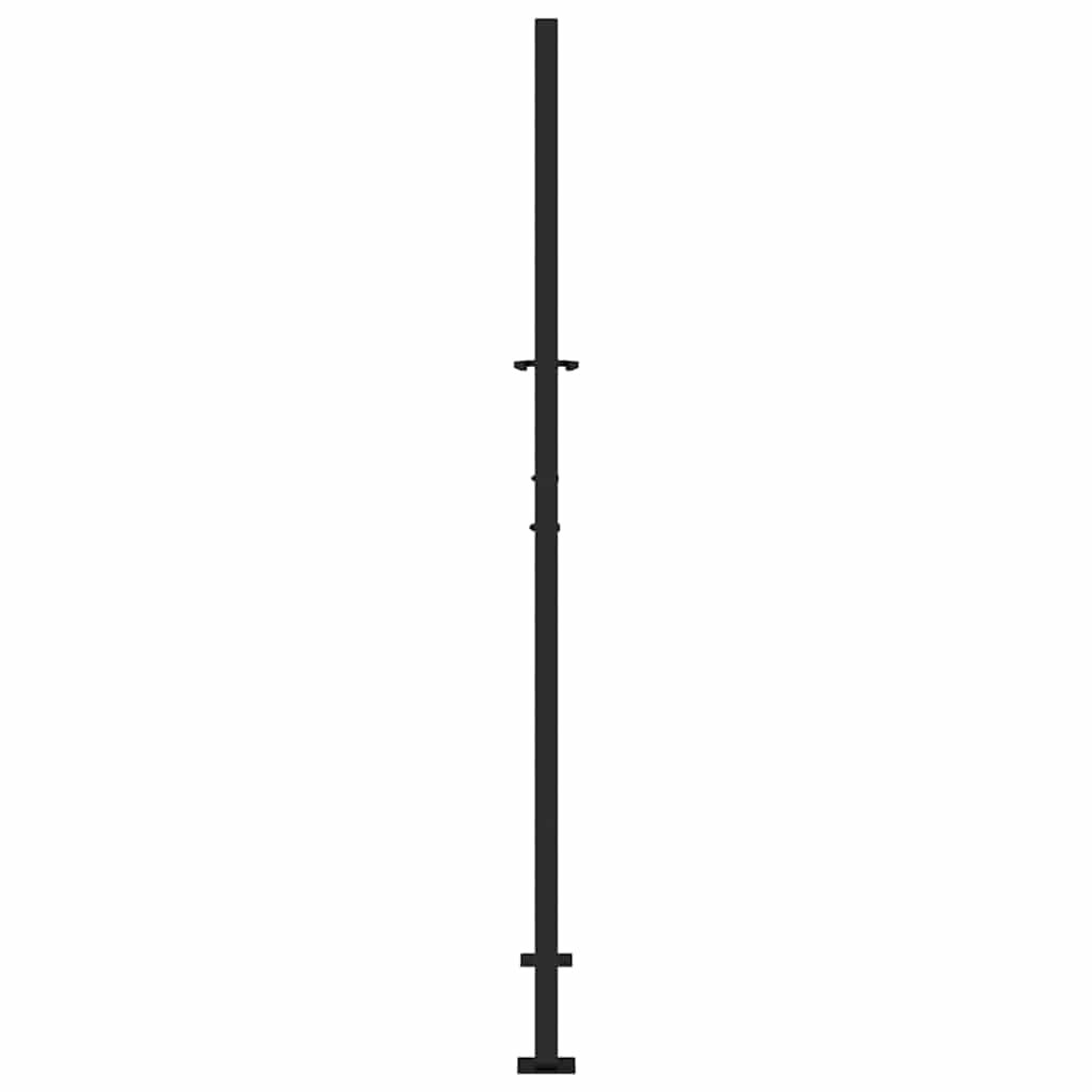 Cancello da giardino nero 100x175 cm in acciaio con design a fiamma | homemem39