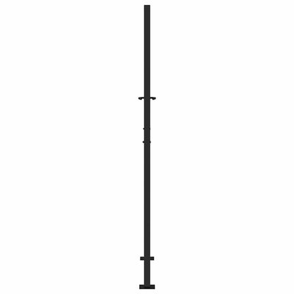Cancello da giardino nero 100x175 cm in acciaio con design a fiamma | homemem39
