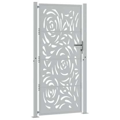 Cancello da giardino 100x200 cm in acciaio corten con design a fiamma | homemem39
