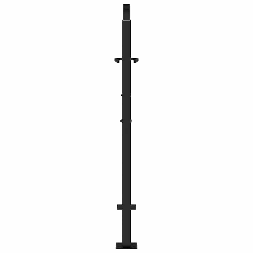 Cancello da giardino nero 100x100 cm in acciaio con design a croce | homemem39