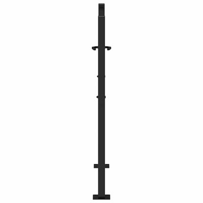 Cancello da giardino nero 100x100 cm in acciaio con design a croce | homemem39