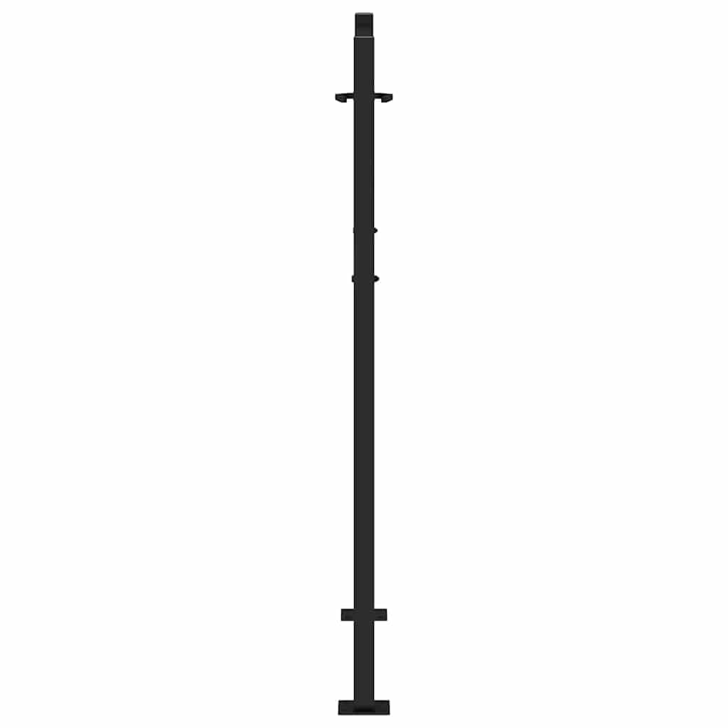 Cancello da giardino nero 100x125 cm in acciaio con design a croce | homemem39