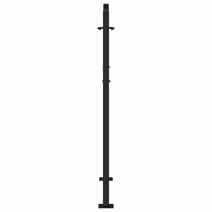 Cancello da giardino nero 100x125 cm in acciaio con design a croce | homemem39