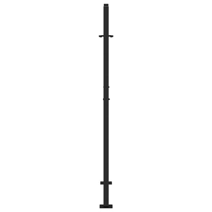 Cancello da giardino nero 100x150 cm in acciaio con design a croce | homemem39