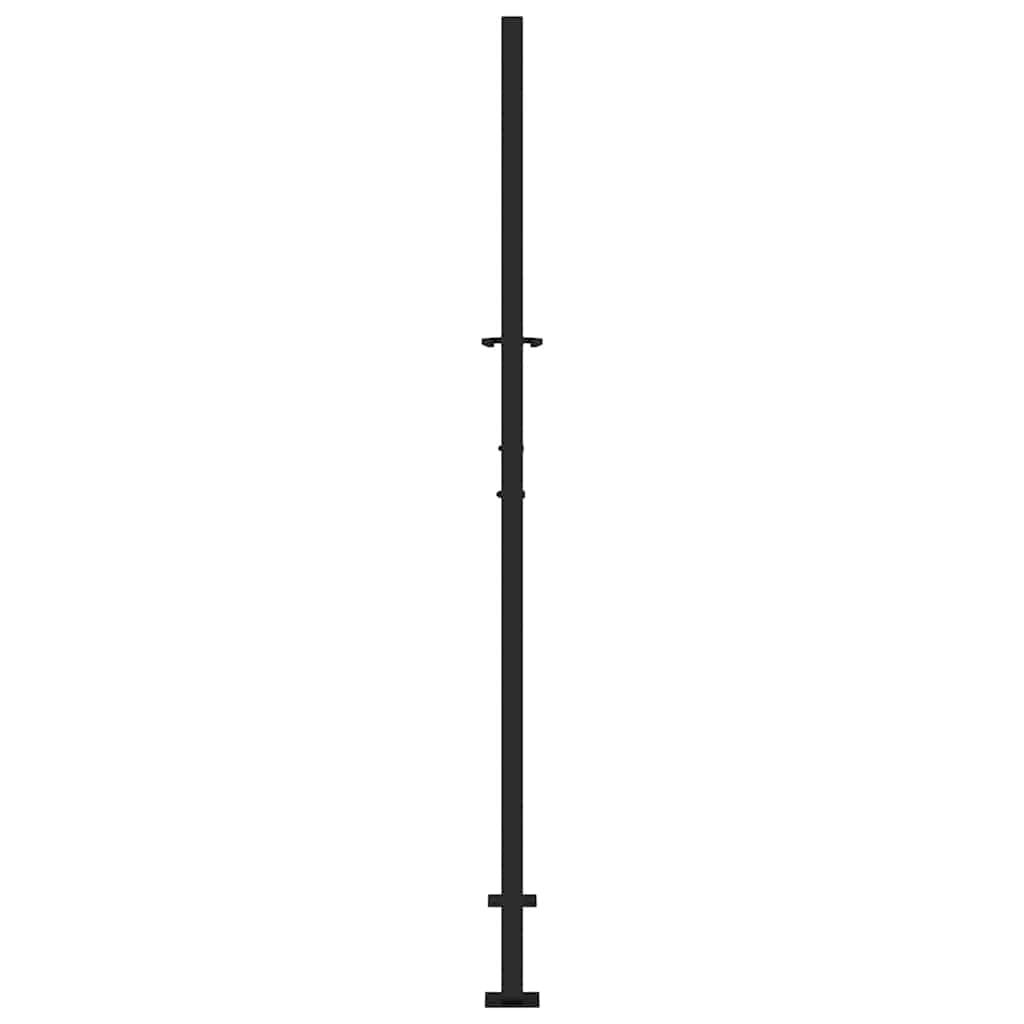 Cancello da giardino nero 100x175 cm in acciaio con design a croce | homemem39