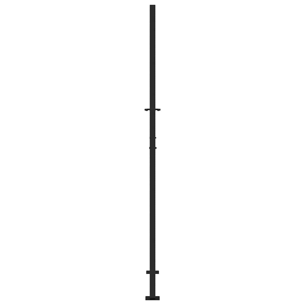 Cancello da giardino nero 100x200 cm in acciaio con design a croce | homemem39