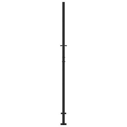 Cancello da giardino nero 100x200 cm in acciaio con design a croce | homemem39
