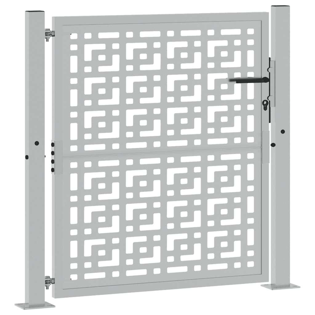 Cancello da giardino 100x100 cm in acciaio corten con design a croce | homemem39
