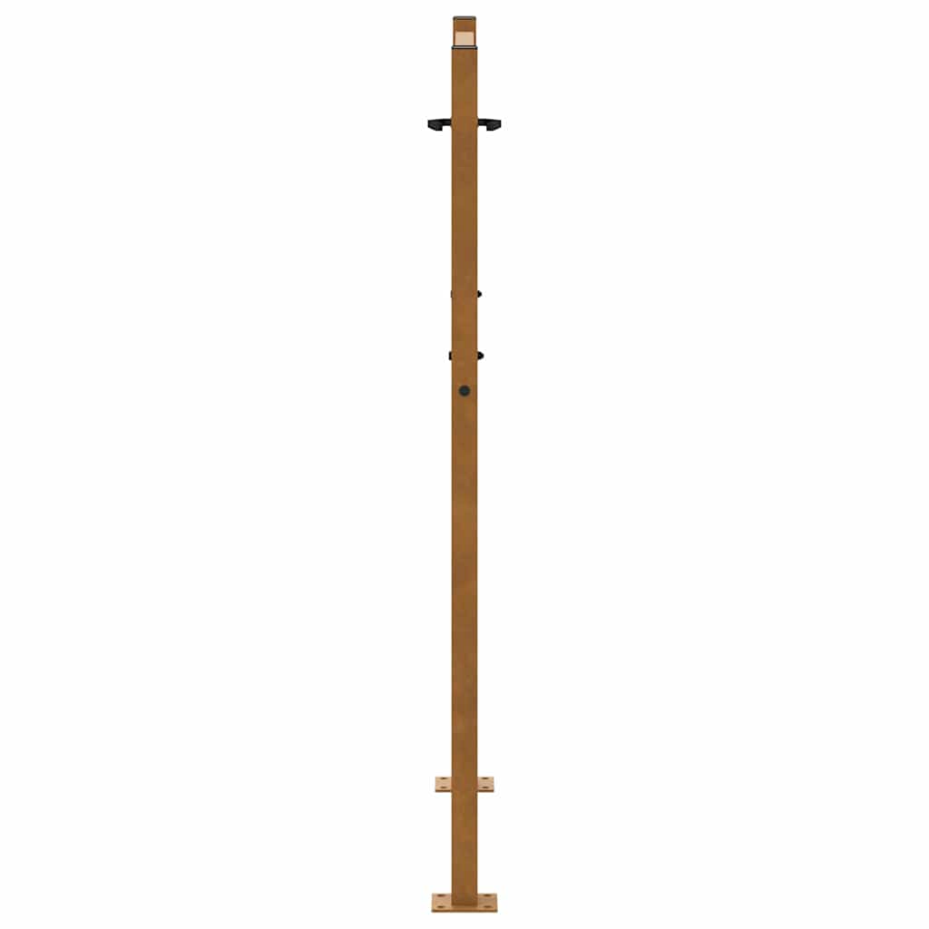 Cancello da giardino 100x125 cm in acciaio corten con design a croce | homemem39