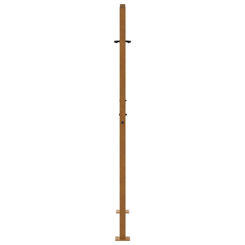 Cancello da giardino 100x150 cm in acciaio corten con design a croce | homemem39