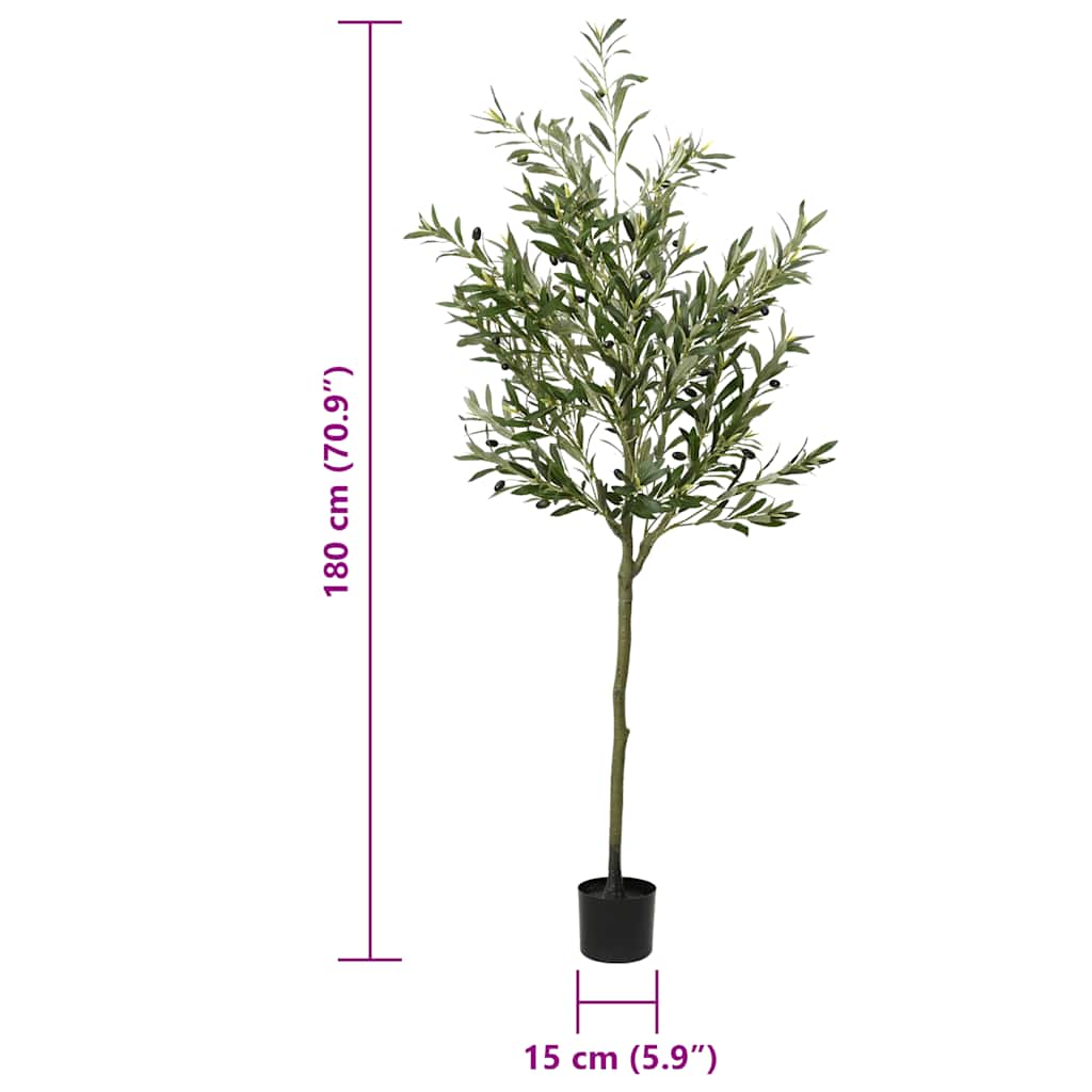 Albero Ulivo Artificiale 700 Foglie 180 cm Verde | homemem39