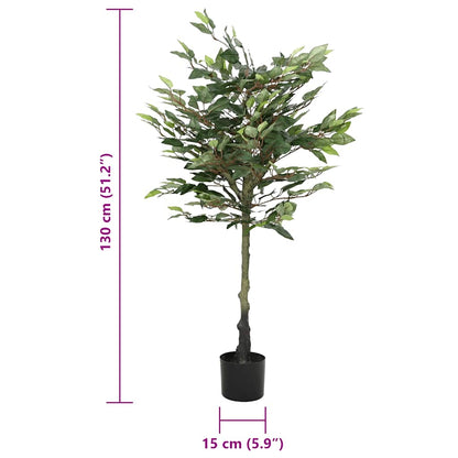 Albero di Ficus Artificiale 480 Foglie 130 cm Verde | homemem39