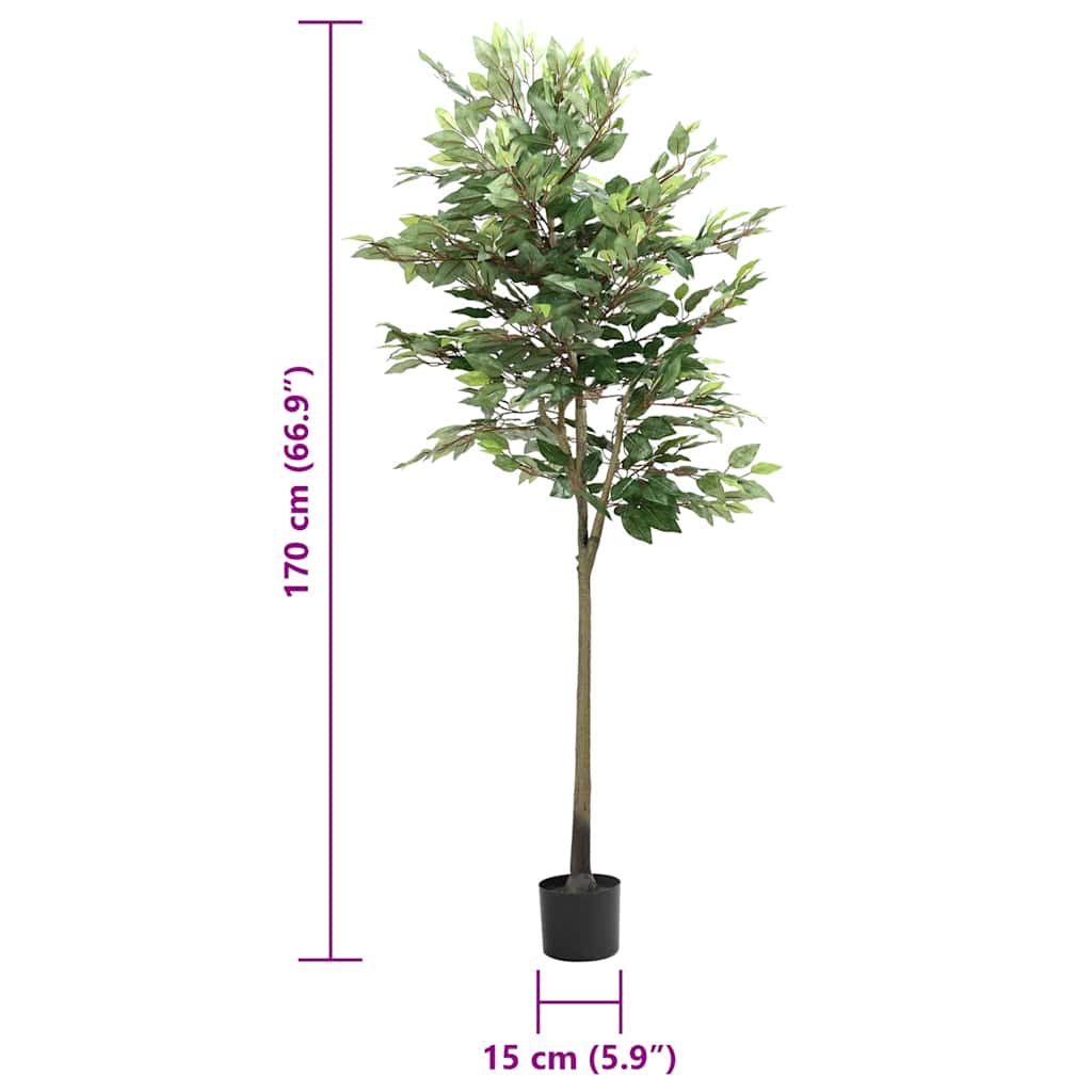 Albero di Ficus Artificiale 756 Foglie 170 cm Verde | homemem39