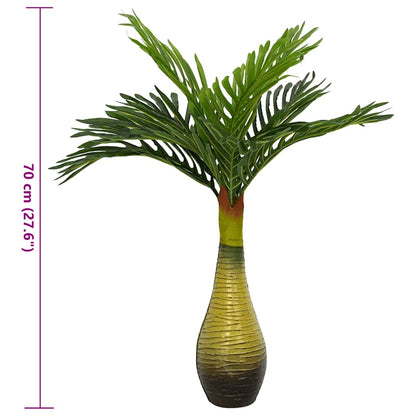 Pianta di Palma Artificiale 9 Foglie 70 cm Verde | homemem39