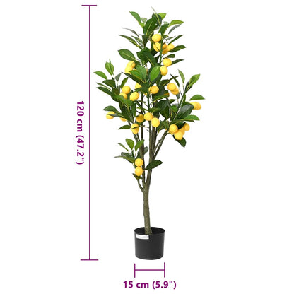 Albero di Limoni Artificiale 136 Foglie 120 cm Verde | homemem39