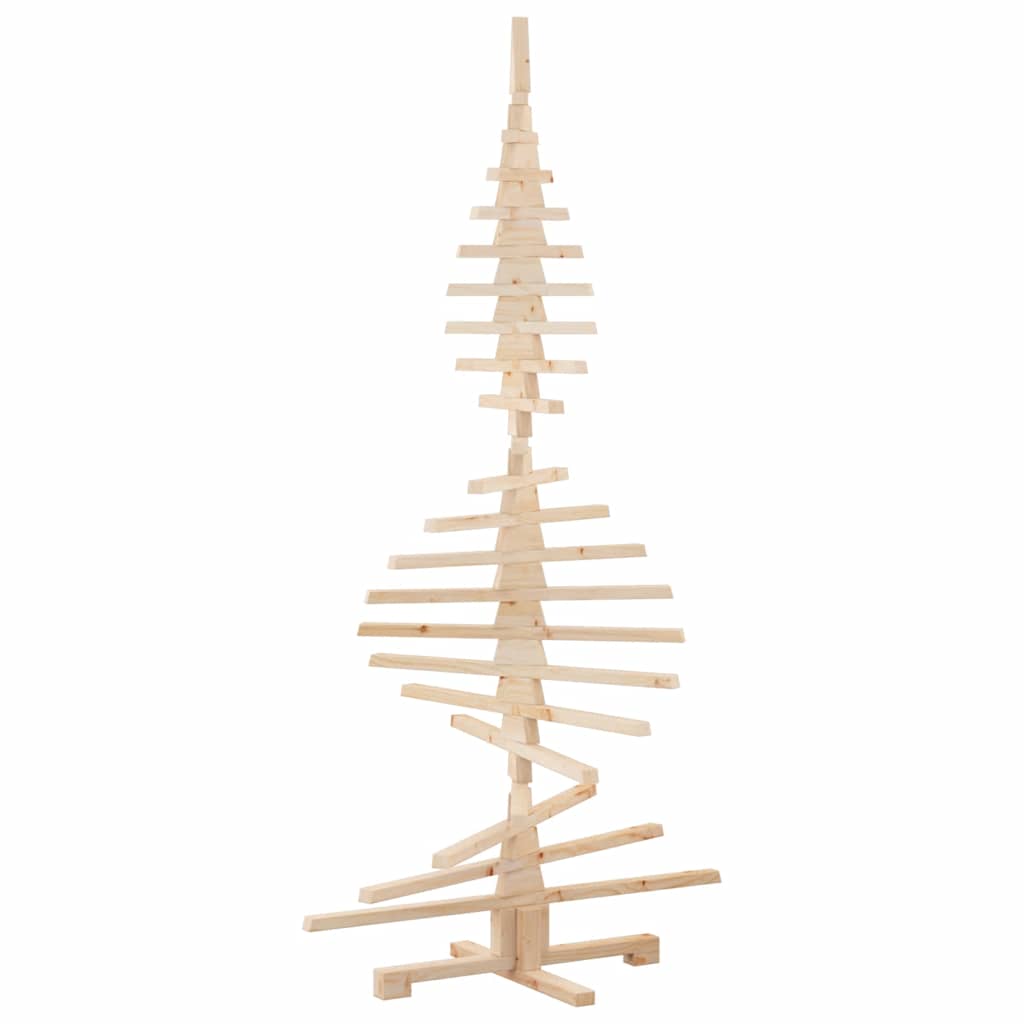 Albero di Natale Decorativo in Legno 180 cm Legno Massello Pino | homemem39