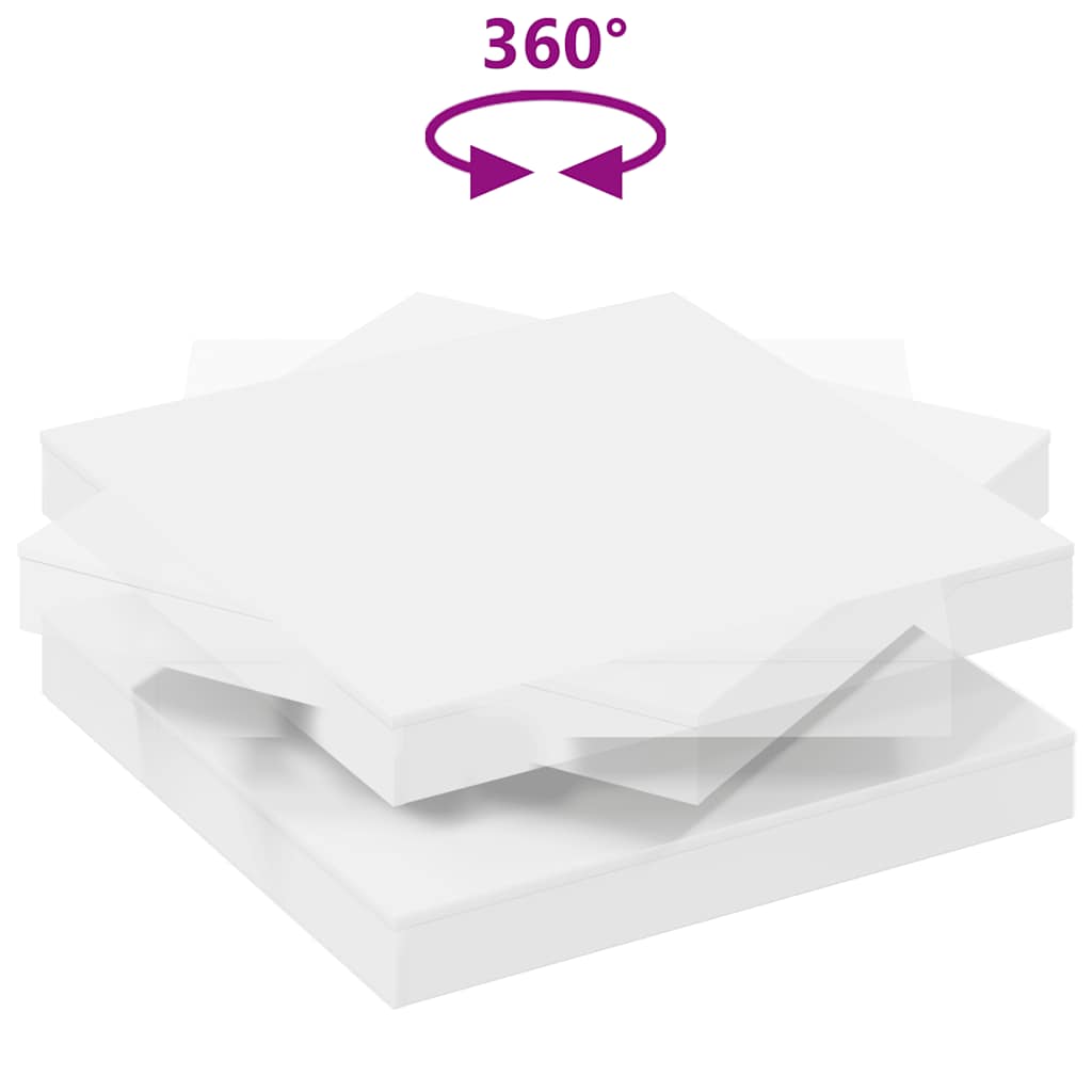 Tavolino da Caffè Girevole a 360 Gradi Bianco 90x90x34,5 cm | homemem39