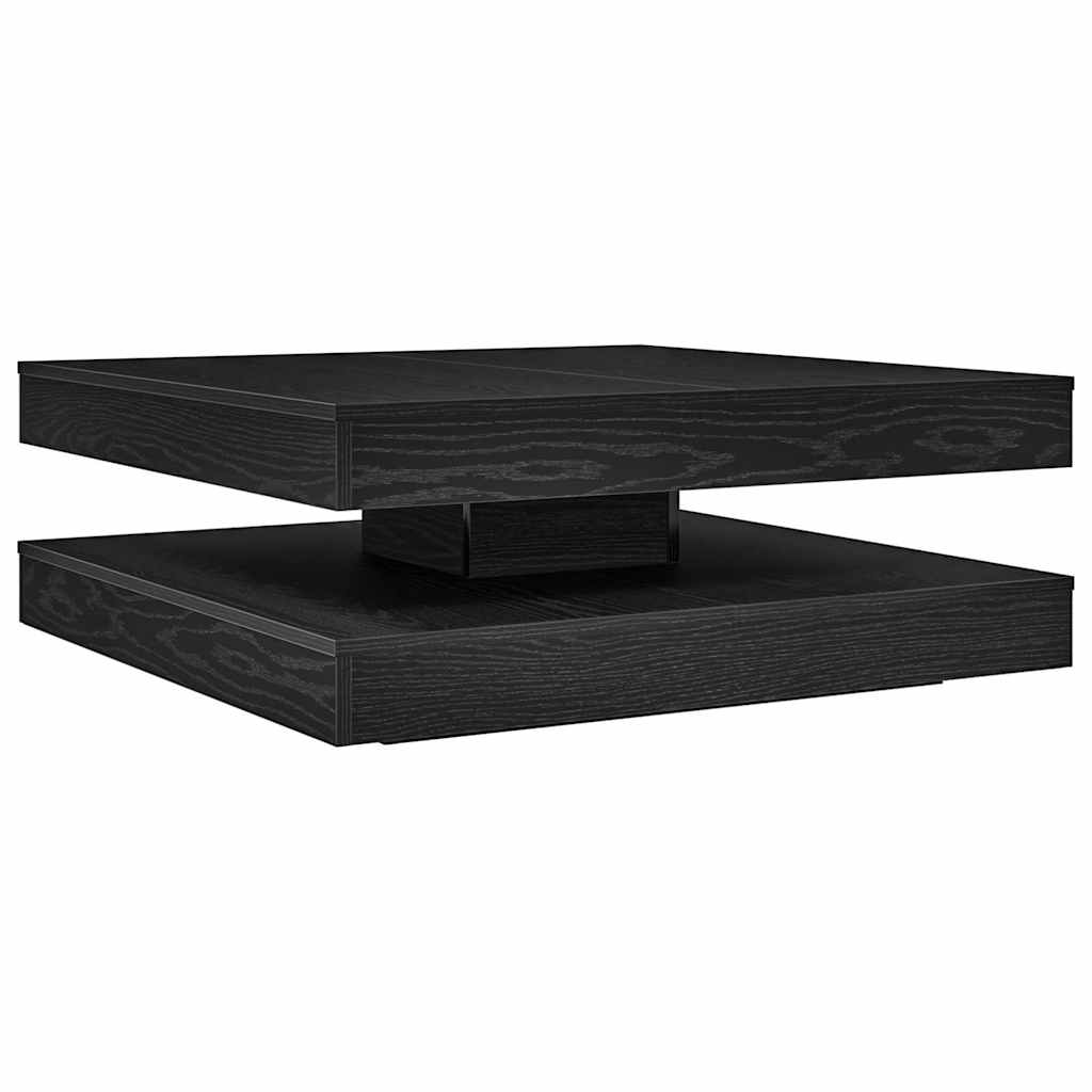 Tavolino da Caffè Girevole a 360 Gradi Nero 90x90x34,5 cm | homemem39