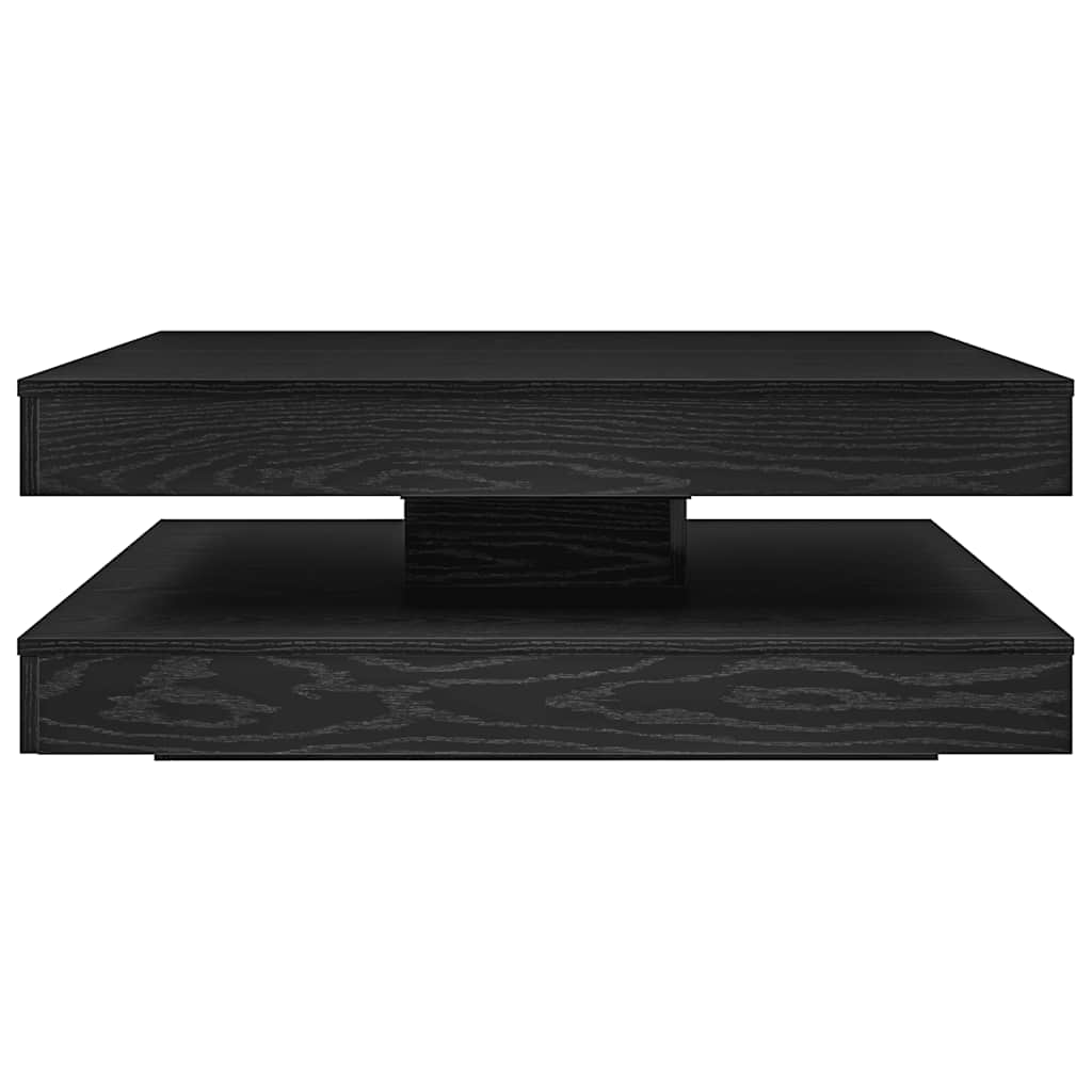 Tavolino da Caffè Girevole a 360 Gradi Nero 90x90x34,5 cm | homemem39