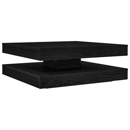 Tavolino da Caffè Girevole a 360 Gradi Nero 90x90x34,5 cm | homemem39