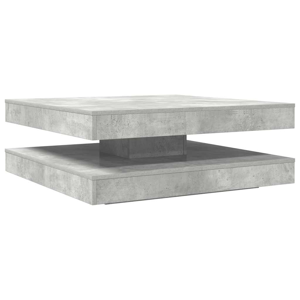 Tavolino da Caffè Girevole a 360 Gradi Grigio 90x90x34,5 cm | homemem39