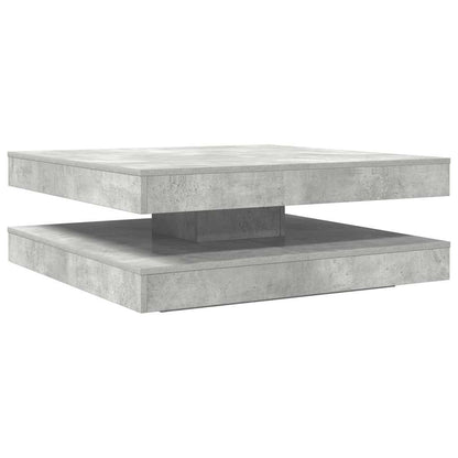 Tavolino da Caffè Girevole a 360 Gradi Grigio 90x90x34,5 cm | homemem39