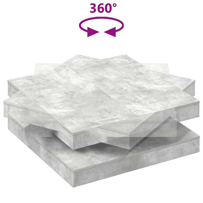 Tavolino da Caffè Girevole a 360 Gradi Grigio 90x90x34,5 cm | homemem39