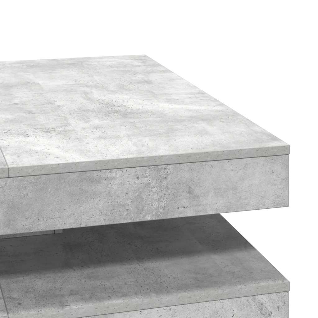 Tavolino da Caffè Girevole a 360 Gradi Grigio 90x90x34,5 cm | homemem39