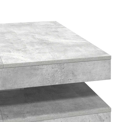 Tavolino da Caffè Girevole a 360 Gradi Grigio 90x90x34,5 cm | homemem39