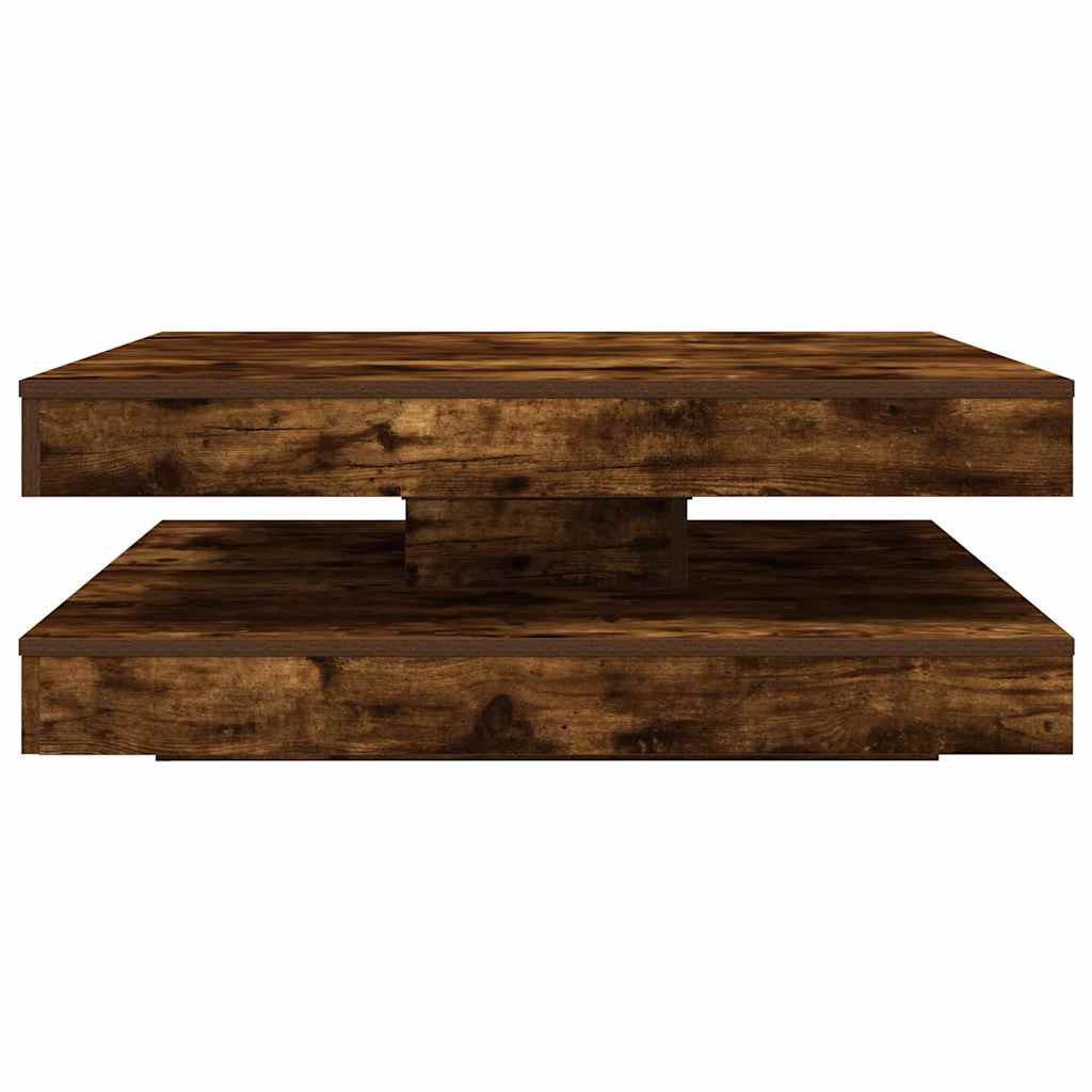 Tavolino da Caffè Girevole a 360 Gradi Rovere 90x90x34,5 cm | homemem39