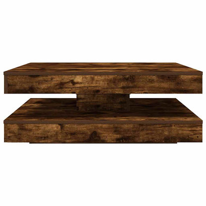 Tavolino da Caffè Girevole a 360 Gradi Rovere 90x90x34,5 cm | homemem39
