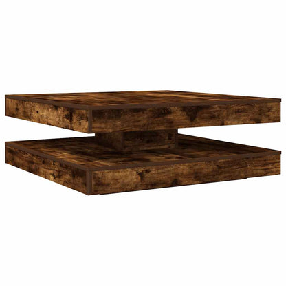 Tavolino da Caffè Girevole a 360 Gradi Rovere 90x90x34,5 cm | homemem39