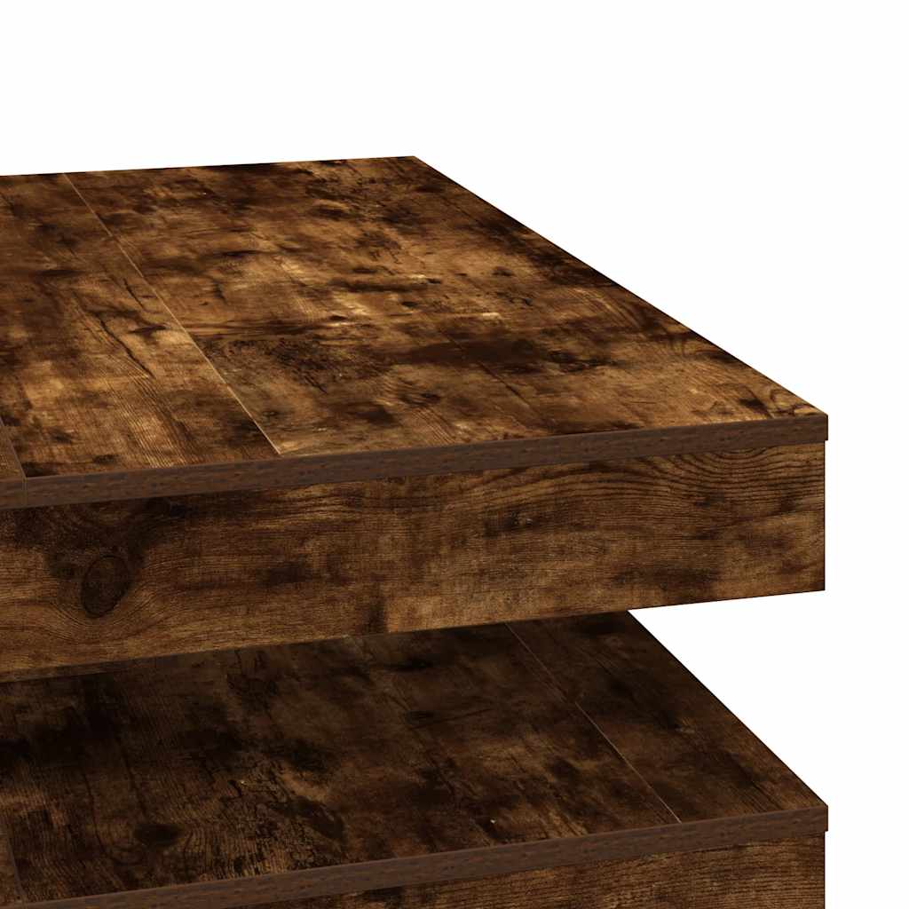 Tavolino da Caffè Girevole a 360 Gradi Rovere 90x90x34,5 cm | homemem39