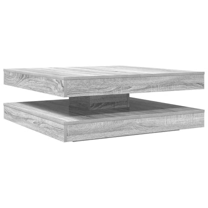 Tavolino da Caffè Girevole a 360 Gradi Grigio 90x90x34,5 cm | homemem39